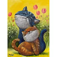 【玲廊滿藝】曾啟文-浪漫礦砂系列-兩小無猜40x30cm