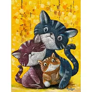 【玲廊滿藝】曾啟文-浪漫礦砂系列-幸福黃金雨40x30cm