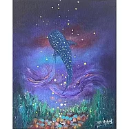 【玲廊滿藝】許資晴-星空之鯨：心靈的解縛27x22cm