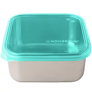 美國優康 U-Konserve 通過 LFGB 食品安全等級認證 / CPSIA 檢驗不鏽鋼保鮮盒/冷凍盒/便當盒/儲存盒 900ml_島青色_UKS006