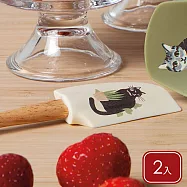 《NOW》美國 不沾鍋迷你矽膠刮刀2入(黑貓物語17.5cm) | 攪拌刮刀 迷你刮刀