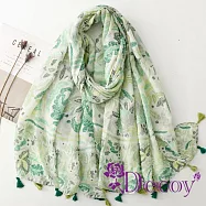 【Decoy】春田百花 波西米亞流蘇披肩圍巾/顏色可選 綠