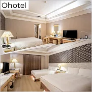 (電子票) 台中【Ohotel麗加園邸酒店】平日經典四人房一泊一食住宿券(MO)【受託代銷】
