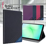 CITY BOSS Samsung Galaxy Tab A11 8.7 運動雙搭隱扣皮套 黑色