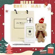 Jo Malone 聖誕限定香氛小熊禮袋組(香水100ml+聖誕熊+品牌提袋)-多香味可選-交換禮物-國際航空版 英國梨與小蒼蘭