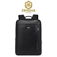 【ZENDAR】台灣總代理 限量1折 頂級小牛皮商務休閒電腦後背包 愛德華系列 全新專櫃展示品(黑色 男包)