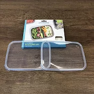 美國優康 U-Konserve 長形防漏鉑金級矽膠保鮮盒蓋 1350ml_透明兩入組_UKL005-1