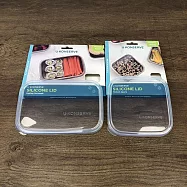 美國優康 U-Konserve 防漏鉑金級矽膠保鮮盒蓋方形 900ml+長形 750ml_透明兩入組_UKL010