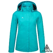 【ATUNAS 歐都納】女款GORE-TEX PACLITE防水透氣+保暖羽絨兩件式外套/大尺碼A2GT2519W- L 湖綠