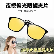 【黃騎士】夜視偏光眼鏡夾片 加贈墨鏡夾片 駕駛開車 偏光夜視