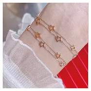 【Hera 赫拉】個性滿天繁星手鍊 H114101501 玫瑰金色