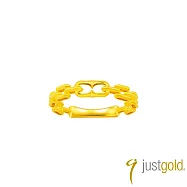 【Just Gold 鎮金店】弦蘊 Veil 黃金戒指 港圍 10 金色
