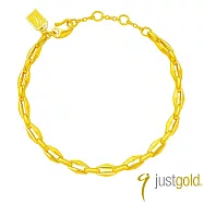 【Just Gold 鎮金店】稜變· 極光 AURA 黃金手鍊