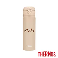 【THERMOS膳魔師】靈魂喵喵 保溫瓶500ml_大臉魂(JNL-504DDS-LMT)