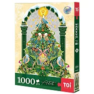 TOi圖益 藝術家合作系列 知更鳥與聖誕樹 幻彩雷射 1000片拼圖 附贈迷你相框 聖誕節收藏交換禮物