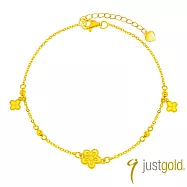 【Just Gold 鎮金店】花漾 黃金手鍊 (網路限定)