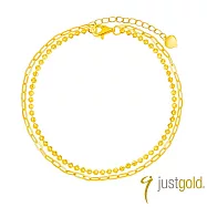 【Just Gold 鎮金店】鏈愛 黃金手鍊 (網路限定)