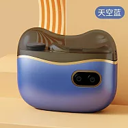 【LINN】全自動磨剪照明電動指甲剪 老人小孩 防飛濺收納 天空藍