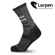 Lorpen Primaloft美麗諾羊毛登山襪 PTMC 【黑】S-L (西班牙製造 羊毛襪) S 黑