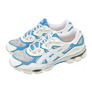 Asics 休閒鞋 GEL-NYC 男鞋 白 藍 緩衝 亞瑟膠 復古 千禧跑鞋 亞瑟士 1203A281100
