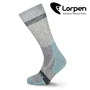 Lorpen 女美麗諾羊毛健行襪 MHMCW 【灰藍】S-M (西班牙製造 羊毛襪) S 灰藍