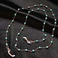 seoul show首爾秀 綠松石兩用口罩掛繩鏈墨鏡平光眼鏡鍊老花近視防丟鍊 玫瑰金