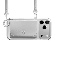 MAGEASY Pouch M 錢包磁吸掛繩手機殼 i17 Pro Max 銀色/銀色