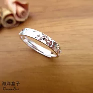 閃亮碎銀子設計S999純銀戒指(聖誕禮物.交換禮物)