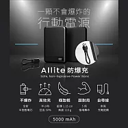 ALLite-防爆充半固態行動電源5000mAh 1入/盒(型號SS-B05,產品標示Wh,可帶上飛機)