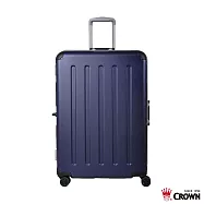 【CROWN 皇冠】27吋 大容量鋁框 護角 行李箱 霧面海軍藍