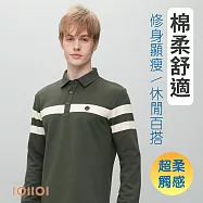 歐洲貴族IOIIOI 熱銷休閒商務polo衫 舒適手感 天絲棉 M 綠色