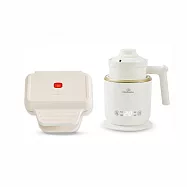 MATURE美萃 MINI食光陶瓷熱壓機 CY-1627+剛剛好陶瓷電煮鍋 CY-1626
