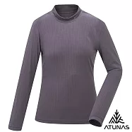 【ATUNAS 歐都納】女款熱流感抑菌立領保暖衣/貼身內著衣/發熱衣/小尺碼A1UCGZ24W- L 深灰
