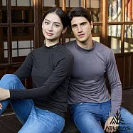 【ATUNAS 歐都納】女款熱流感抑菌立領保暖衣/貼身內著衣/發熱衣/小尺碼A1UCGZ24W- L 黑