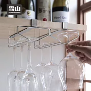 【日本霜山】304不鏽鋼懸掛式高腳杯收納架/倒掛杯架