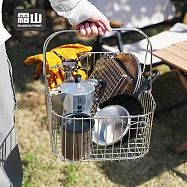 【日本霜山】304不鏽鋼手提籃/置物籃/收納籃