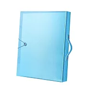 【COMET】A3+A4作品獎狀收納冊-40頁(畫冊收納 獎狀收集冊 作品集 文件夾 資料冊/A320A420) 透明藍