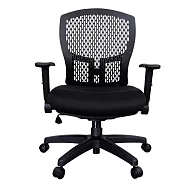 【H&R安室家】台製彈力人體工學護腰椅(電腦椅/辦公椅/升降椅/書桌椅) 健康款-黑