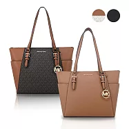 MICHAEL KORS 滿版雙側口袋托特包-(多色選) 大/米