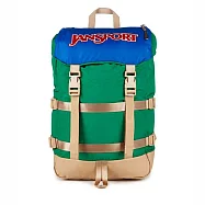 Jansport Skip Pack [JS0A86DV88Q] 後背包 垂直拉鍊 復古 現代 機能 冒險系列 青草綠 FREE 綠/藍