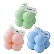 AMARA 三款小確幸系列蠟燭 三色心緒石(顏色隨機)