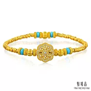 【點睛品】 財納圓滿 鑽石黃金手鍊