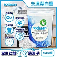 德國Sodasan-過碳酸鈉活氧漂白粉除污漬溫和洗淨護衣物潔白鹽450g/罐(可搭配各種洗衣劑,防泛黃暗沉助洗劑,多用途去頑垢清潔粉,可生物分解)