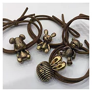 【Hera 赫拉】線條金屬小熊兔子髮圈頭繩 四入組 H114110302 四入組