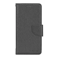 XIEKE SONY Xperia 10 VII 月詩蠶絲紋皮套 -黑色