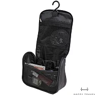 【HAPPY TRAVEL】吊掛式盥洗收納包(二色可選) 玄米黑
