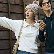 【ATUNAS 歐都納】女款經典保暖長袖拉鍊衫/POLO衫A2PS2562W- L 奶油白