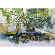 【玲廊滿藝】張宏彬-買菜的母親27x39cm