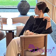 【Decoy】韓版時尚 純色保暖兩用斗篷披肩/顏色可選 黑色