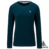 【ATUNAS 歐都納】女款經典保暖長袖圓領衫/長T/大尺碼A2TS2546W- S 深藍